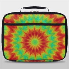 Kaleidoscope Background Mandala Red Green Full Print Lunch Bag