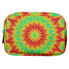 Kaleidoscope Background Mandala Red Green Make Up Pouch (small) by Mariart