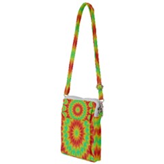 Kaleidoscope Background Mandala Red Green Multi Function Travel Bag by Mariart