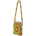 Kaleidoscope Background Mandala Red green Multi Function Travel Bag View1