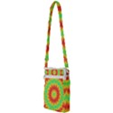 Kaleidoscope Background Mandala Red green Multi Function Travel Bag View2