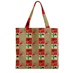 Background Western Cowboy Zipper Grocery Tote Bag by Mariart