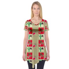 Background Western Cowboy Short Sleeve Tunic  by Mariart