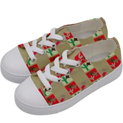 Background Western Cowboy Kids  Low Top Canvas Sneakers by Mariart