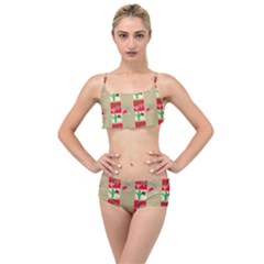 Background Western Cowboy Layered Top Bikini Set by Mariart