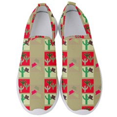 Background Western Cowboy Men s Slip On Sneakers by Mariart