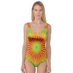 Kaleidoscope Background Mandala Red,green Sun Princess Tank Leotard  by Mariart