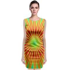 Kaleidoscope Background Mandala Red,green Sun Classic Sleeveless Midi Dress by Mariart