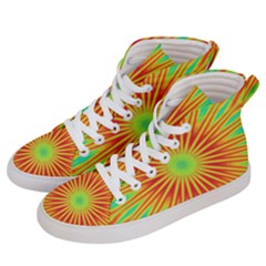 Kaleidoscope Background Mandala Red,green Sun Women s Hi-top Skate Sneakers by Mariart