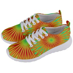 Kaleidoscope Background Mandala Red,green Sun Men s Lightweight Sports Shoes by Mariart