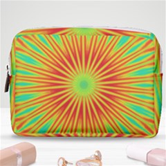 Kaleidoscope Background Mandala Red,green Sun Make Up Pouch (medium)