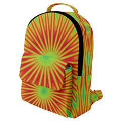 Kaleidoscope Background Mandala Red,green Sun Flap Pocket Backpack (small) by Mariart