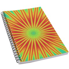 Kaleidoscope Background Mandala Red,green Sun 5 5  X 8 5  Notebook