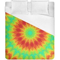 Kaleidoscope Background Red Yellow Duvet Cover (california King Size) by Mariart