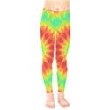 Kaleidoscope Background Red Yellow Kids  Legging View1