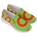 Kaleidoscope Background Red Yellow Men s Lightweight Slip Ons View3