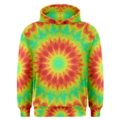 Kaleidoscope Background Red Yellow Men s Overhead Hoodie