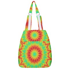 Kaleidoscope Background Red Yellow Center Zip Backpack