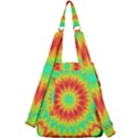 Kaleidoscope Background Red Yellow Center Zip Backpack View2