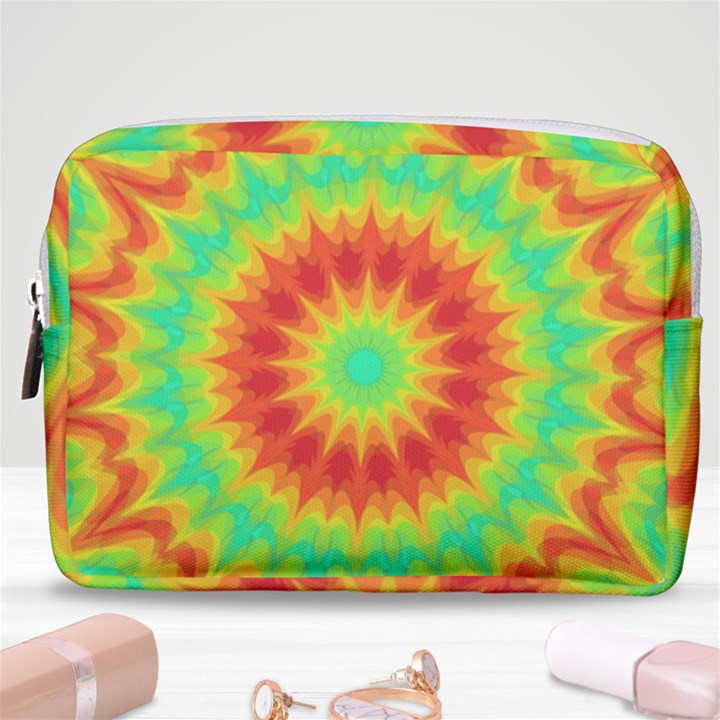 Kaleidoscope Background Red Yellow Make Up Pouch (Medium)