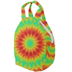 Kaleidoscope Background Red Yellow Travel Backpacks