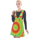 Kaleidoscope Background Red Yellow Plunge Pinafore Velour Dress View1