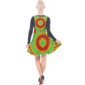 Kaleidoscope Background Red Yellow Plunge Pinafore Velour Dress View2