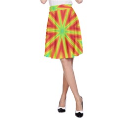 Kaleidoscope Background Star A-line Skirt by Mariart