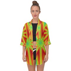 Kaleidoscope Background Star Open Front Chiffon Kimono by Mariart