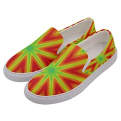 Kaleidoscope Background Star Men s Canvas Slip Ons by Mariart