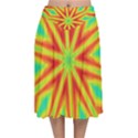 Kaleidoscope Background Star Velvet Flared Midi Skirt View1