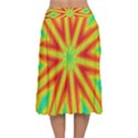 Kaleidoscope Background Star Velvet Flared Midi Skirt View2