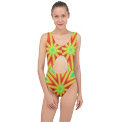 Kaleidoscope Background Star Center Cut Out Swimsuit by Mariart