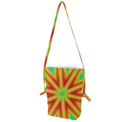 Kaleidoscope Background Star Folding Shoulder Bag by Mariart