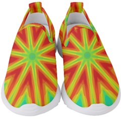 Kaleidoscope Background Star Kids  Slip On Sneakers