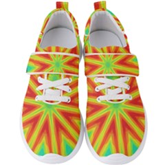 Kaleidoscope Background Star Men s Velcro Strap Shoes