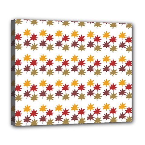 Autumn Leaves Deluxe Canvas 24  X 20  (stretched) by Mariart