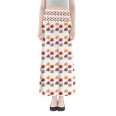 Autumn Leaves Full Length Maxi Skirt by Mariart