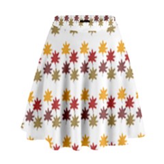 Autumn Leaves High Waist Skirt by Mariart