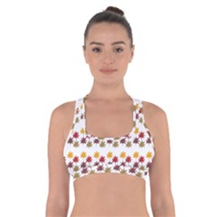 Autumn Leaves Cross Back Sports Bra by Mariart