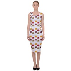 Autumn Leaves Sleeveless Pencil Dress by Mariart