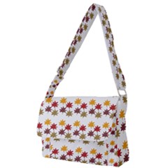 Autumn Leaves Full Print Messenger Bag by Mariart