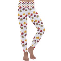 Autumn Leaves Kids  Lightweight Velour Classic Yoga Leggings