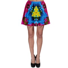 Flowers Kaleidoscope Mandala Skater Skirt by Mariart