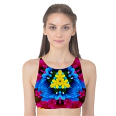 Flowers Kaleidoscope Mandala Tank Bikini Top by Mariart