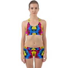 Flowers Kaleidoscope Mandala Back Web Gym Set by Mariart