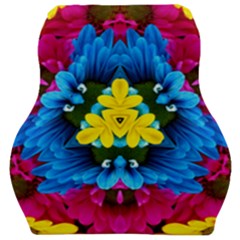 Flowers Kaleidoscope Mandala Car Seat Velour Cushion 