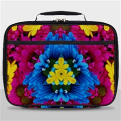 Flowers Kaleidoscope Mandala Full Print Lunch Bag