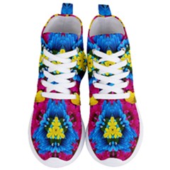 Flowers Kaleidoscope Mandala Women s Lightweight High Top Sneakers