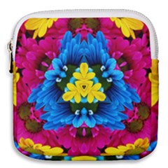 Flowers Kaleidoscope Mandala Mini Square Pouch